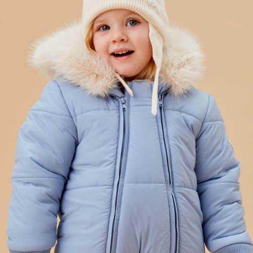 Recycled Padded Snowsuit White / 3-6 Mo