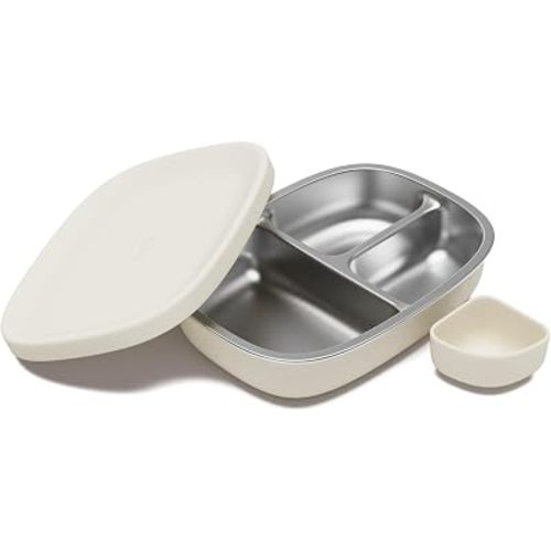 Lalo Bento Box, Non-toxic Stainless Steel and Silicone, Dishwasher Safe