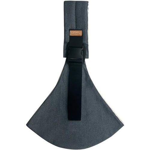 Baby Sling Carrier Newborn to Toddler Adjustable One-Shoulder Design with Hip Seat Support, Labor-Saving Baby Wraps Carrier 10-30 lbs(Gray)