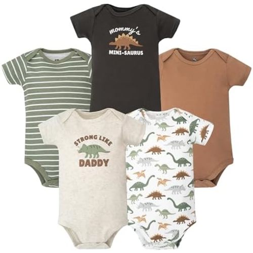 Hudson Baby Infant Boys Cotton Bodysuits 5-Pack