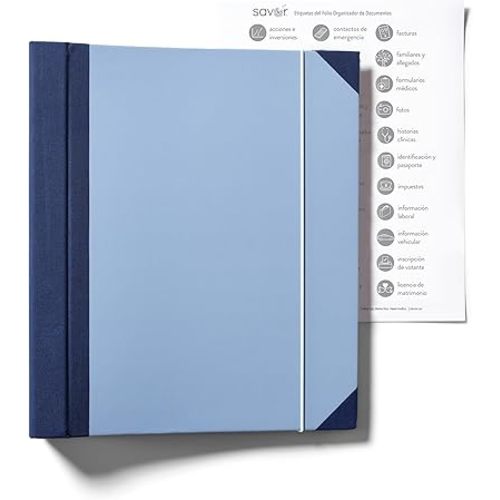 Savor | Edición Actualizada 2025 El Folio™ Organizador de Documentos en Español| 17 millones de me Gusta en TikTok | Carpeta de Emergencia para Acta de Nacimiento, Tarjeta de Seguro Social, Pasaporte