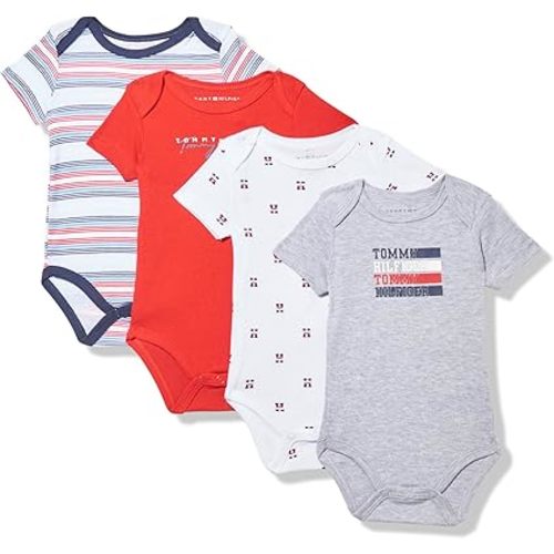 Tommy Hilfiger baby-boys 4 Pack Bodysuit