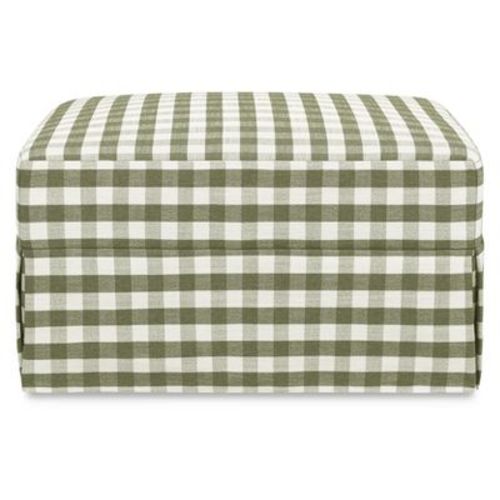 Namesake Crawford Gliding Ottoman - Green Gingham