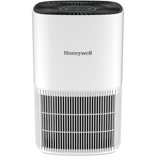 Honeywell Allergen Plus Compact HEPA Small Room Air Purifiers for Home, Up to 530 Ft² Coverage, 3-in-1 Filter, Pet Dander, Smoke & Odor Reducer Air Quality Sensor with Auto Mode, White, HPA125W
