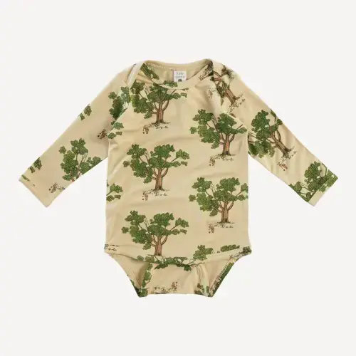 long sleeve lap neck bodysuit | pooh & tree | bamboo