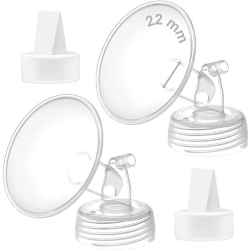 Maymom 22 mm Flange and Duckbill Valve Compatible with Spectra S1 Spectra S2 Spectra 9 Plus Not Original Spectra Pump Parts Replace Spectra S2 Pump Parts Spectra Flange Spectra Duckbill Valve