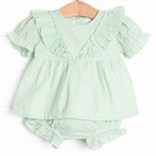 Gone Golfin' Smocked Girl Bubble, Pink Gingham – Stitchy Fish