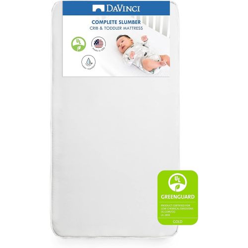 DaVinci Complete Slumber Crib & Toddler Mattress, Firm support, Lightweight, Waterproof, Greenguard Gold Certified