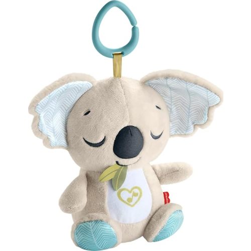 Fisher-Price Baby Toy On-The-Go Koala Soother, Plush Portable Sound Machine with White Noise & Music for Newborns Ages 0+ Months