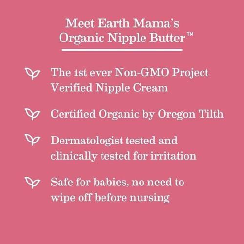 Organic Nipple Butter™ Breastfeeding Cream by Earth Mama | Lanolin-free, Postpartum Essentials Safe for Nursing, Non-GMO Project Verified, 2-Fluid Ounce - 2 Fl Oz (Pack of 1)