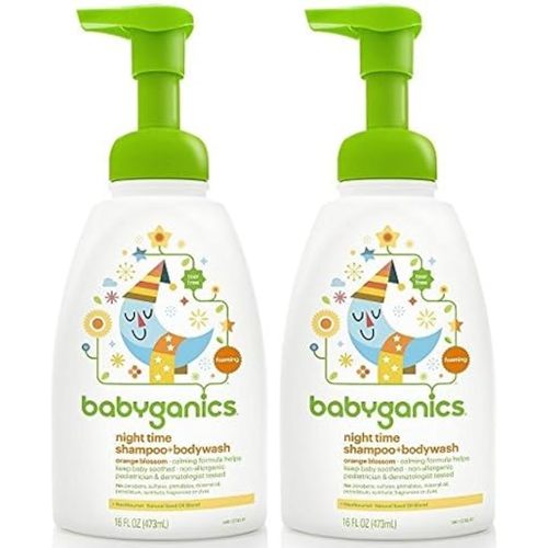 Babyganics Shampoo and Body Wash Night Time Orange Blossom, 16 Ounce, 2 Pack