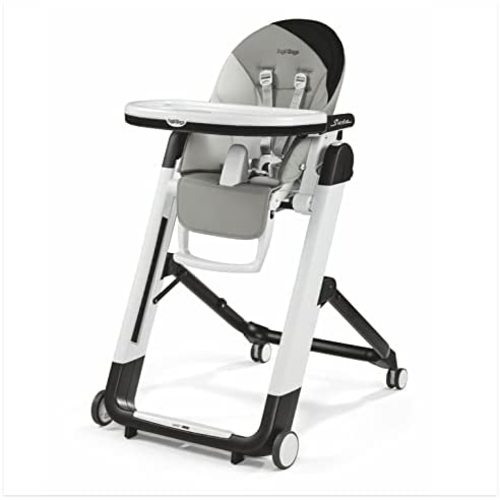 Peg Perego Siesta – Multifunctional Compact Folding High Chair – From Birth to Toddler – Recliner and High Chair – Made in Italy – Palette Grey (Grey)