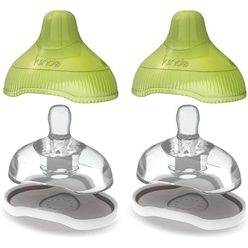 Kiinde Twist Active Latch Nipples for Breast Milk or Formula Feeding - Slow Flow (2 Pack)