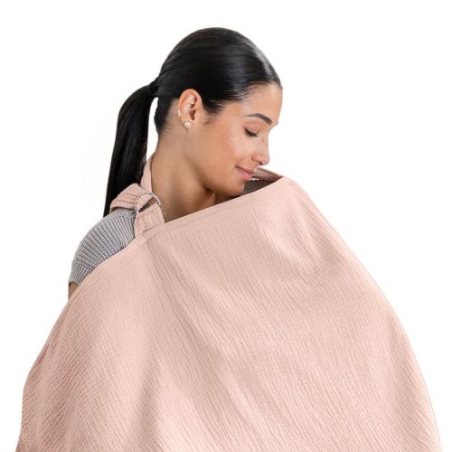 Muslin Nursing Cover For Baby Breastfeeding, Soft & Breathable Breastfeeding Cover For Mom By Comfy Cubs - Sky Blue