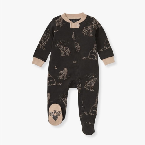 Burt's Bees Baby Boys' Sleep & Play PJs, 100% Organic Cotton One-Piece Zip Front Jumpsuit, Baby Boys Footie Pajamas & PJs