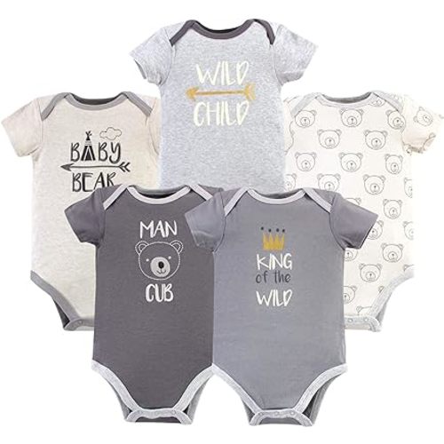 Luvable Friends Baby Girls' Cotton Bodysuits