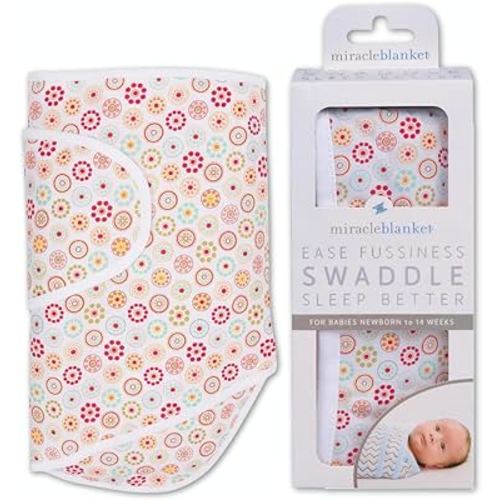 Miracle Blanket Swaddle Wrap - Newborn Essential Baby Blanket - Soft Sleep Sack Ideal for Newborns and Infants (Cirque D Fleur)
