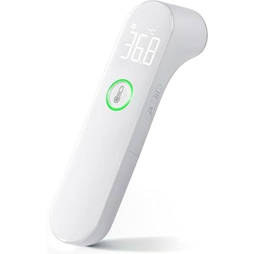 Baby Thermometer, No-Touch Forehead Thermometer with Large LED Display and Color Code Button, 1s Fast Result Digital Thermometr with Fever Alarm & Mute Mode, Baby Essentials - Lifetime Support