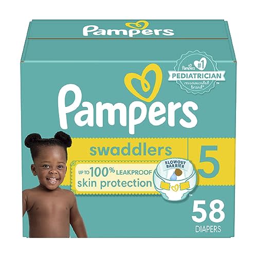 Pampers Baby Diapers - Swaddlers - Size 5, 58 Count, Ultra Absorbent Disposable Infant Diaper
