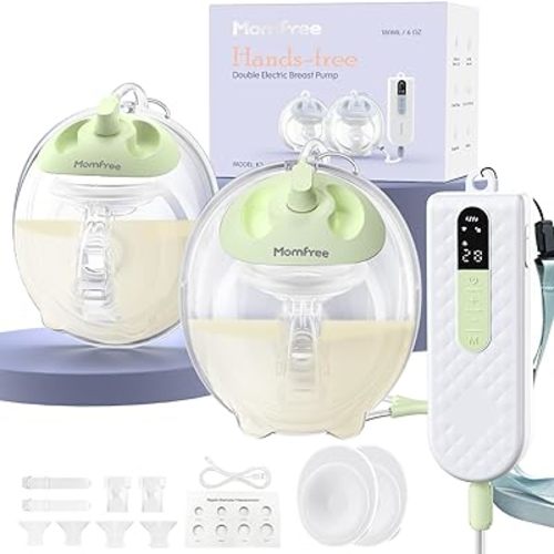 Wearable Hands Free Breast Pump K3,Portable Breastfeeding Pumps with Modes & 9 Levels,3 Fine-Tuned Rhythms,Leak-Proof & Low Noise Double Seal Flange 15-24mm