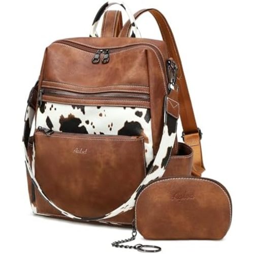 Leather Backpack Purse for Women Designer Ladies Shoulder Bag Fashion Faux Work Travel Daypack