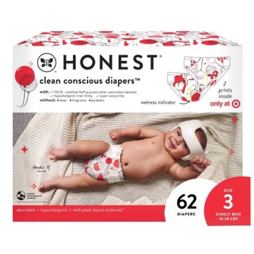 The Honest Company Clean Conscious Disposable Diapers In-red-ibly Delicious & So Fetch - Size 5 - 44ct