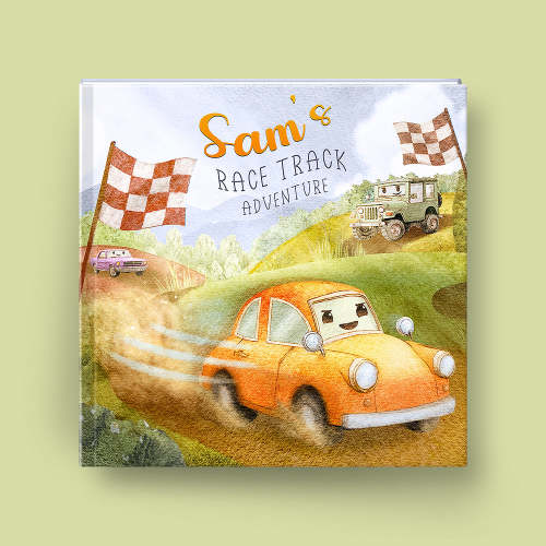 Personalized Car Book - Custom Car race story book - Race Track Adventure Fun book for boys and girls – My Story Tale