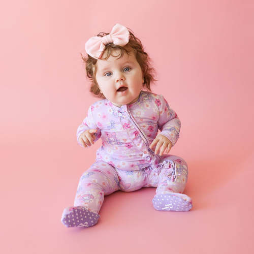 Sanrio® Purple Baby Girl Sleeper | Kuromi® & My Melody® Garden