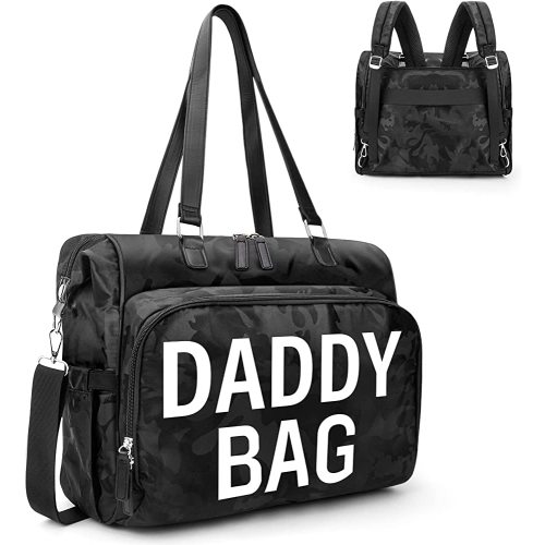 Pripher Mommy Bag for Hospital with DADDY BAG Imprint, Diaper Bag Backpack & Tote with 14 Pockets for 2 Kids, Large Waterproof Hospital Bags for Labor and Delivery