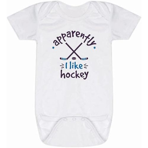 ChalkTalkSPORTS Hockey Baby & Infant One Piece | Ice Hockey Theme Bodysuits