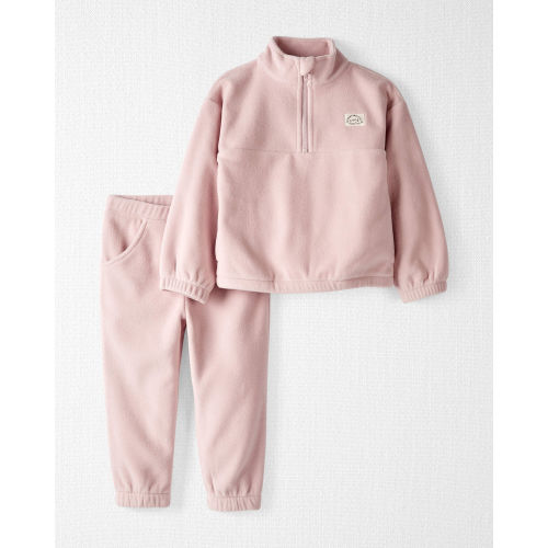 Toddler Microfleece Set Made with Recycled Materials in Rosebud