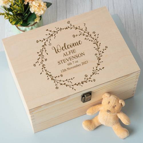 Personalized Baby Wooden Memory Box