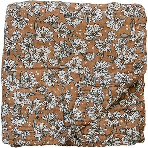 Mebie Baby Muslin Quilt, Magnolia, 100% Cotton Baby Blanket for Girls & Boys, Newborns to Toddler, Soft Swaddle Blanket, 47"x47"