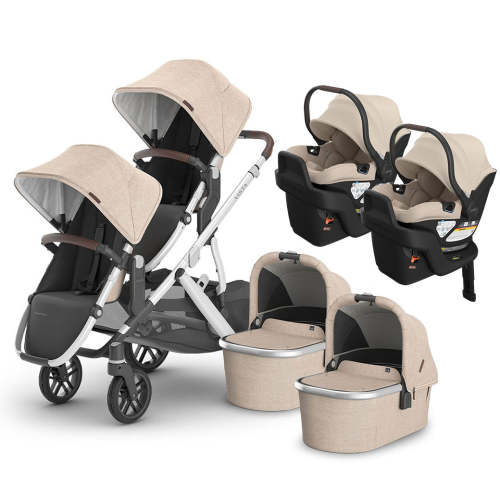 Vista V3 Twin Stroller + Aria V2 Travel System - Declan / With Bassinets / Declan