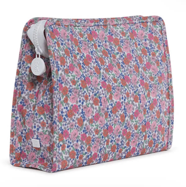 Roadie Medium Zip Pouch Ribbon Floral Pink by TRVL Design | Lila & Hayes