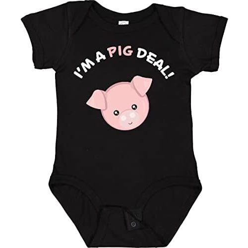 inktastic I'm a Pig Deal Cute Pig Pun Baby Bodysuit