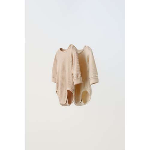 TWO-PACK OF WAFFLE WEAVE BODYSUITS