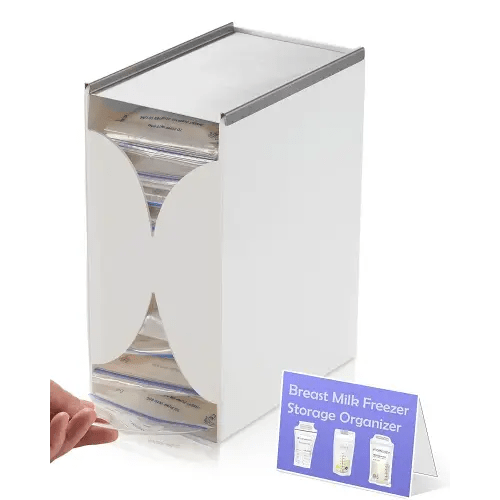 Freeze Organizer for Breastmilk Storage Bags, First-in First-Out Breast Milk Storage Bags Freezer Organizer with Quick-Freeze Tray, Breastmilk Storage Container for Breastfeeding Essentials