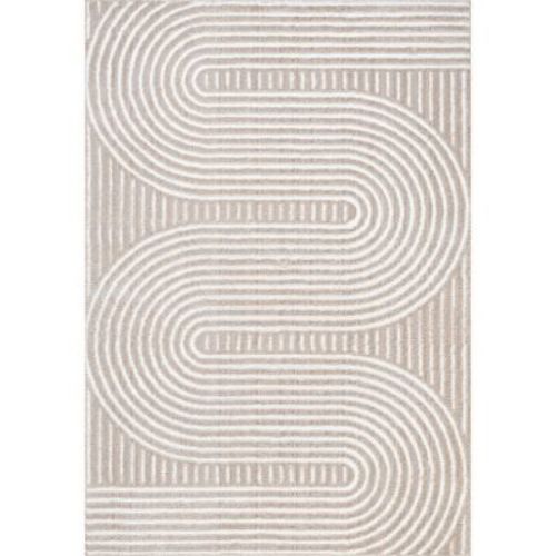 Obeetee Oslo Ripple Power Loomed Contemporary Indoor Area Rug