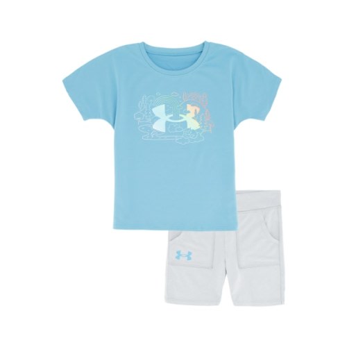 Under Armour Gradient Nature Short-Sleeve T-Shirt and Shorts Set for Babies or Toddler Girls