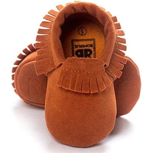 CENCIRILY Infant Baby Fringe Moccasin Slipper Boys Girls Tassel Suede Leather Toddler Sneakers Soft Sole First Walking Loafers Crib Shoes
