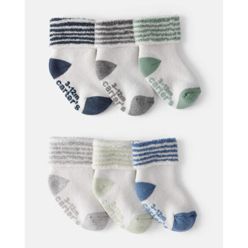 Baby Boy 6-Pack Striped Ankle Socks - Carter's | Carter's