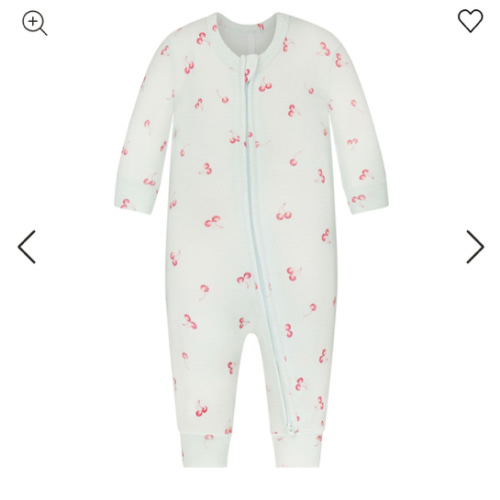 SKIMS SLEEP BABY ONESIE | CLOUD CHERRY PRINT