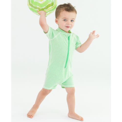 Short Sleeve One Piece Rash Guard | Green