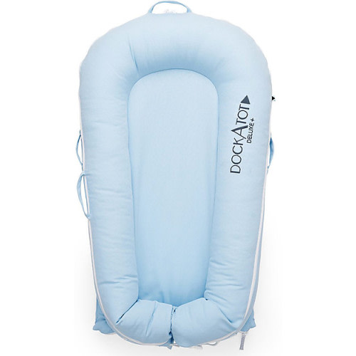 DockAtot Deluxe+, 0 to 8 months, Celestial Blue - 100% Oeko-Tex certified cotton, removable cover