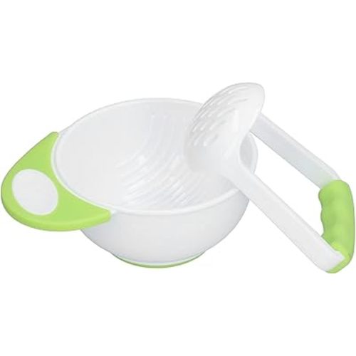 Baby Food Mash Bowl, Convenient Professional Easy Use Anti Scalding Baby Food Masher Bowl Set for Baby Food Mash Bowl for Make Vegetable Puree Fruit Puree
