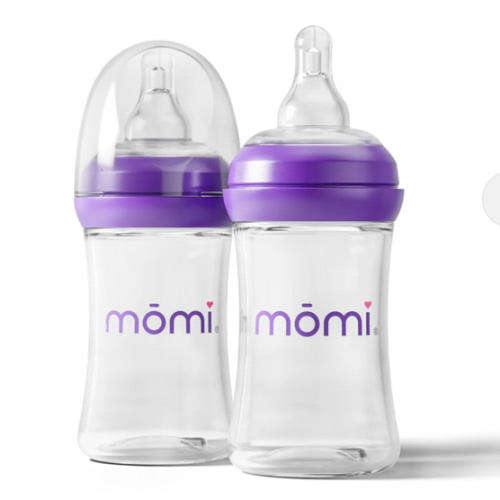 mōmi breast-like bottle 2-sets, 4oz purple
