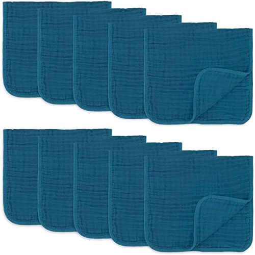 Amazon.com: Muslin Burp Cloths Large 100% Cotton Hand Washcloths 6 Layers Extra Absorbent and Soft by Comfy Cubs (Neptune, 10-Pack, 20" X10" ) : Baby