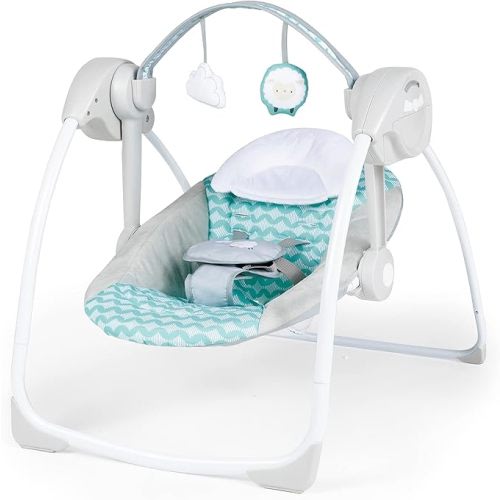 Ingenuity: ity by Ingenuity Swingity Swing Easy-Fold Portable Baby Swing, 0-9 Months Up to 20 lbs (Goji)