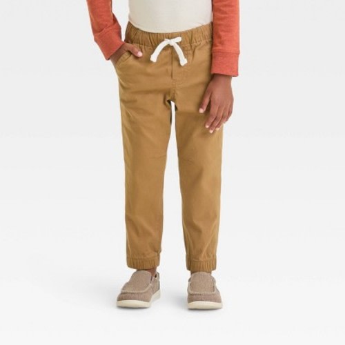 Toddler Boys' Woven Jogger Pants - Cat & Jack™, Color: Brown, Size: 18M
